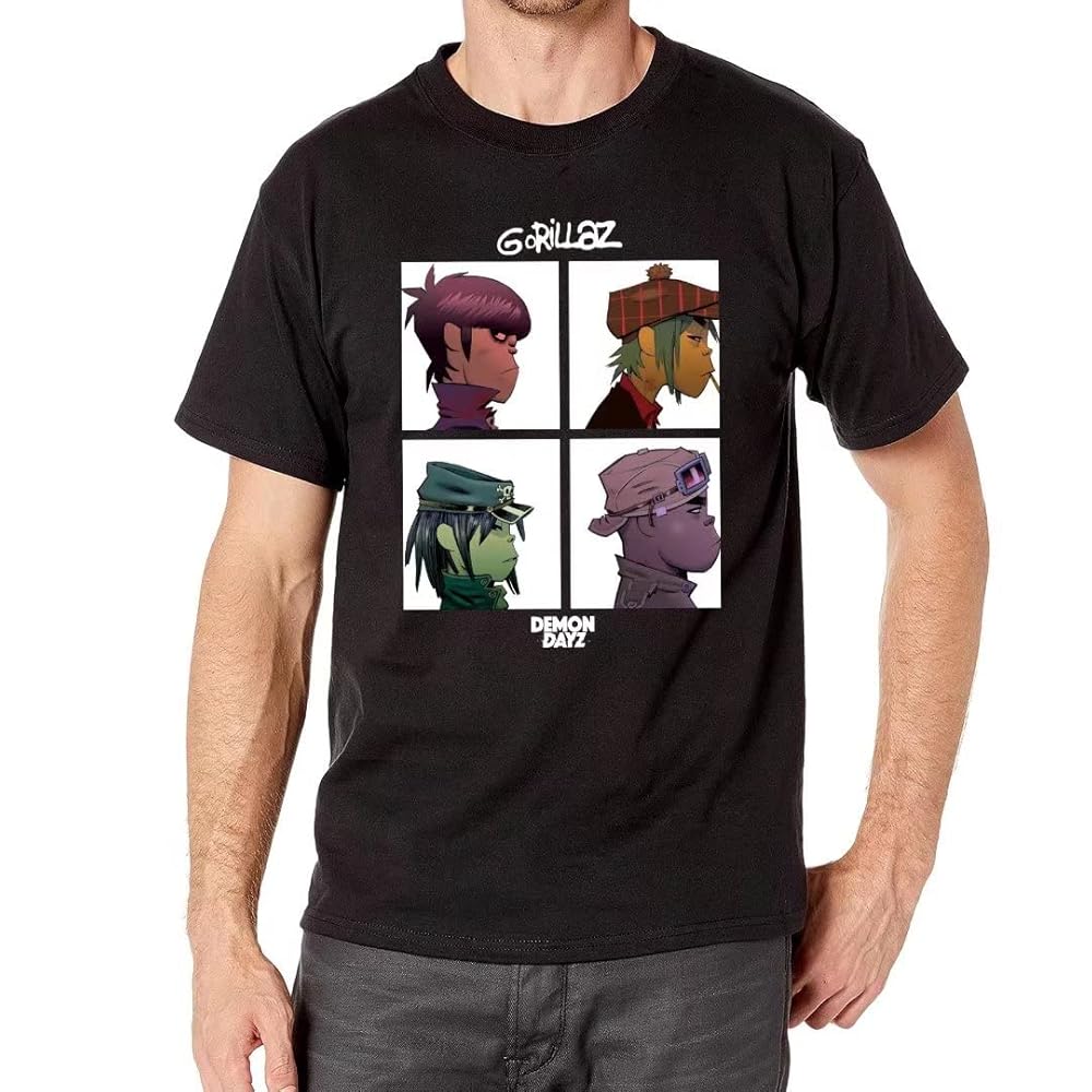 2022 GORILLAZ バンド Tシャツ Amazon.com: Gorillaz T Shirt Humanz Band Logo Official Mens